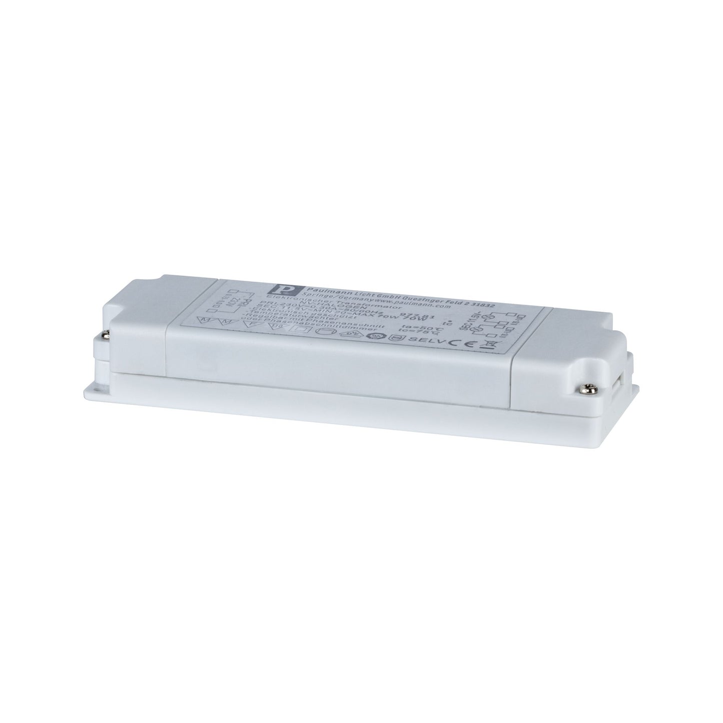 Paulmann VDE Flat Elektroniktrafo 20-70W 230/12V 70VA Weiß