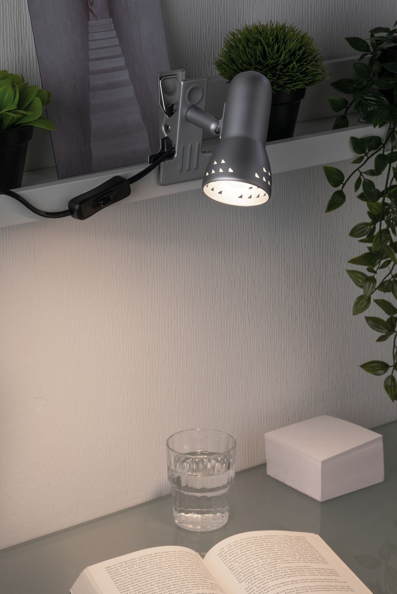 Paulmann Assistent Gryps Klemmspot max.1x40W E14 Eisen gebürstet 230V Metall/Kunststoff