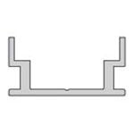 Deko-Light IP-Profile, U-flach AU-04-12 Silber-matt eloxiert