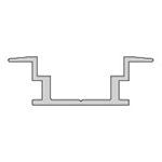 Deko-Light IP-Profil, T-flach ET-05-12 Silber-matt eloxiert