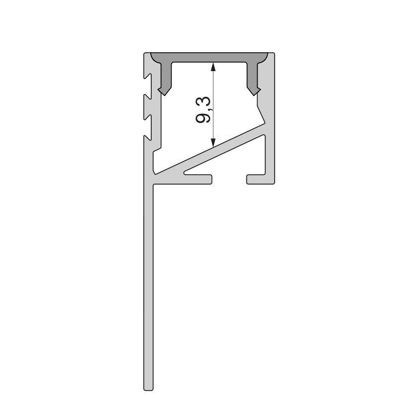 Deko-Light Fliesen-Profil Abschluss EA-03-12 Weiß lackiert