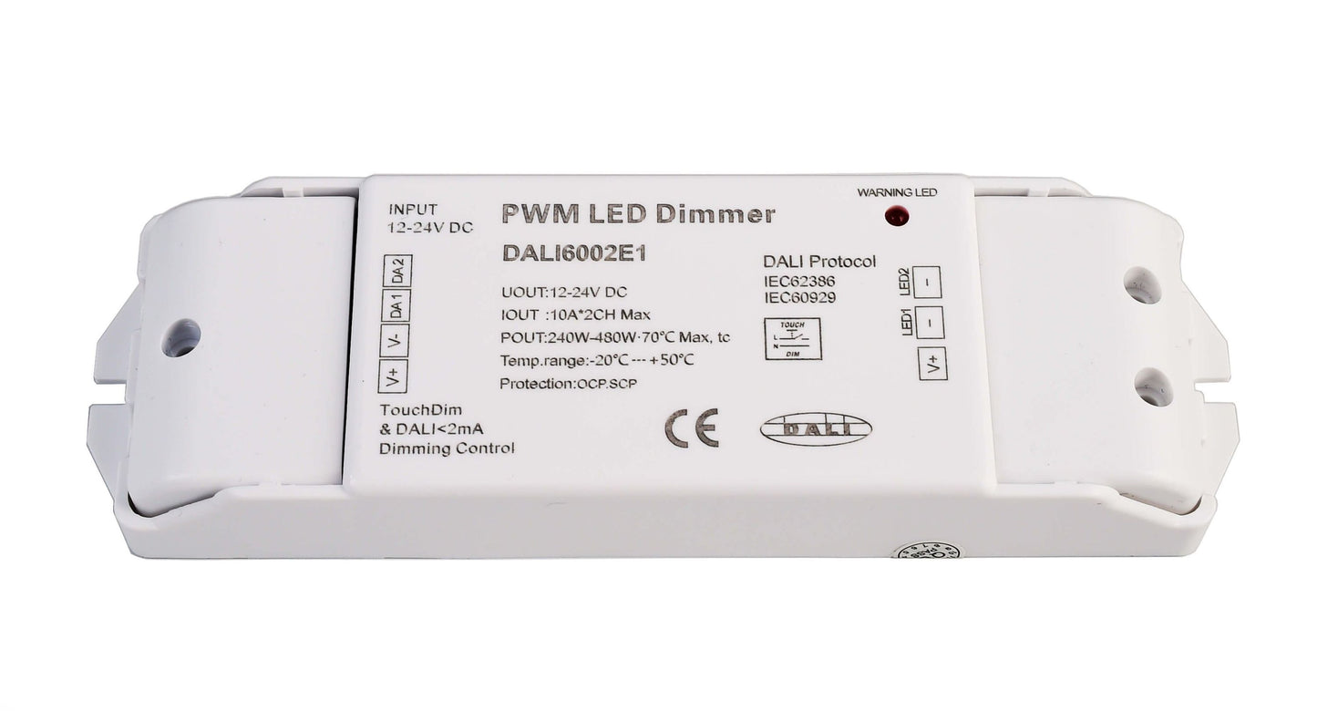 Deko-Light DALI PWM Dimmer CV 2CH, 12/24V, 10A/Kanal, DT6 Weiß