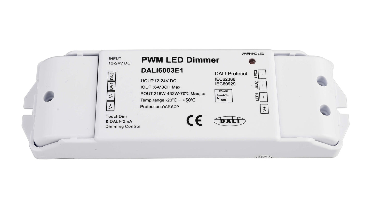 Deko-Light DALI PWM Dimmer CV 3CH, 12/24V, 6A/Kanal, DT6 Weiß