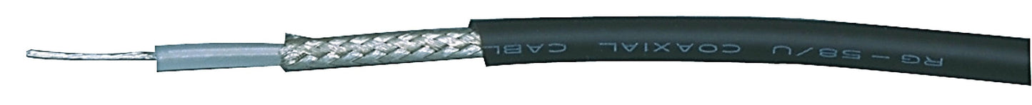 Valueline Antennenkabel auf Rolle RG58 5.0 mm 100 m Schwarz