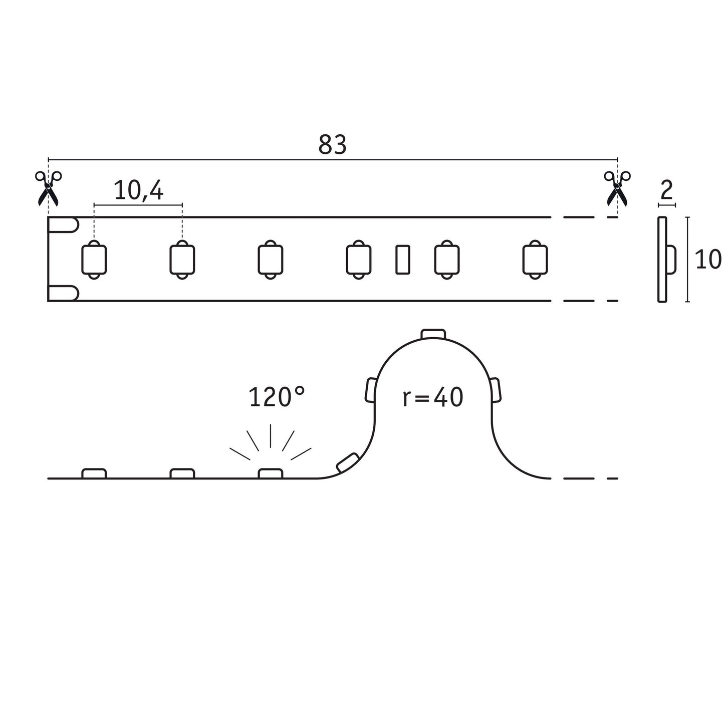 Paulmann Pro Strip LED Strip Silver P75 865 10m 42W 750lm/m 96 LEDs/m 6500K
