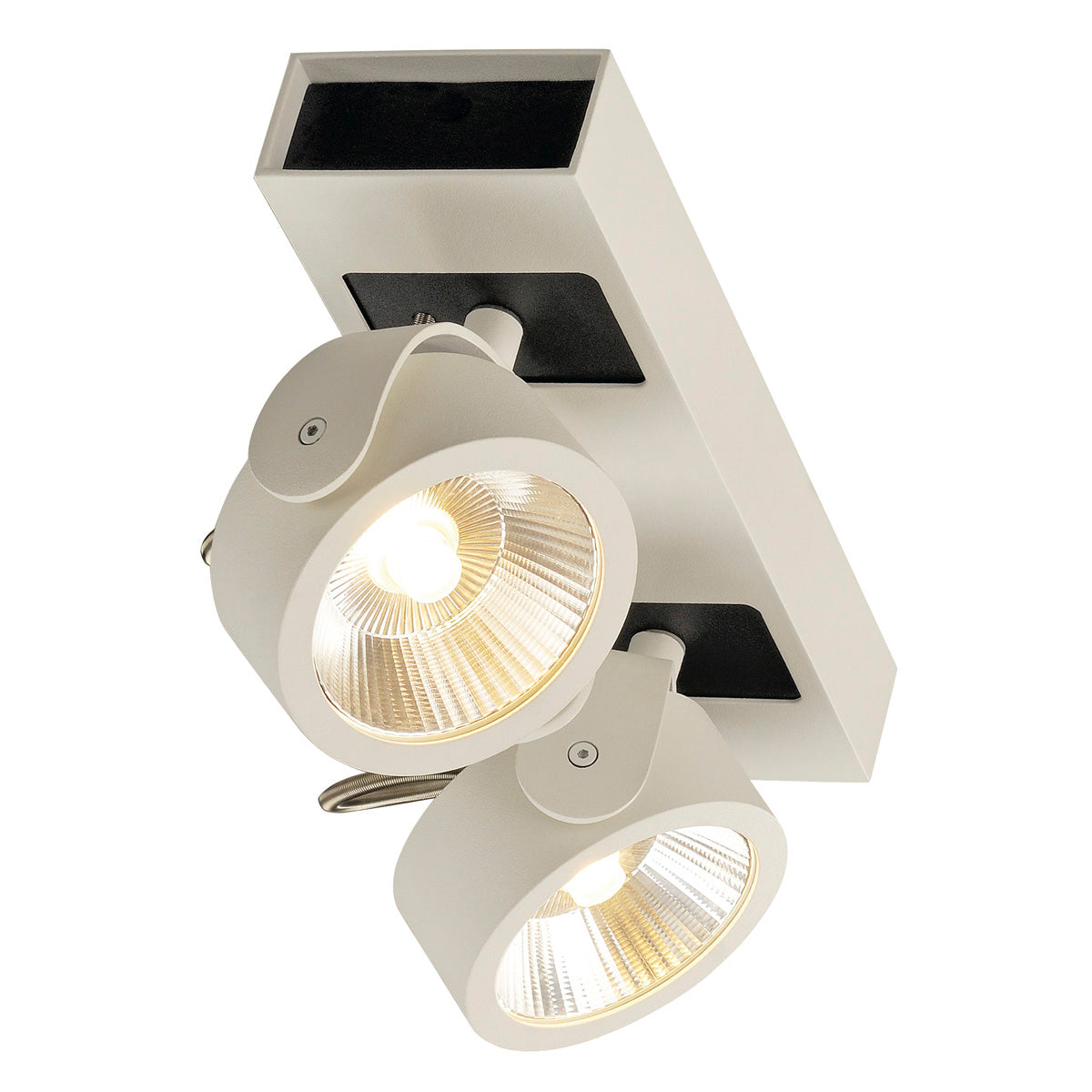 SLV KALU LED 2 Wand- und Deckenleuchte, weiss/schwarz, 3000K, 24°