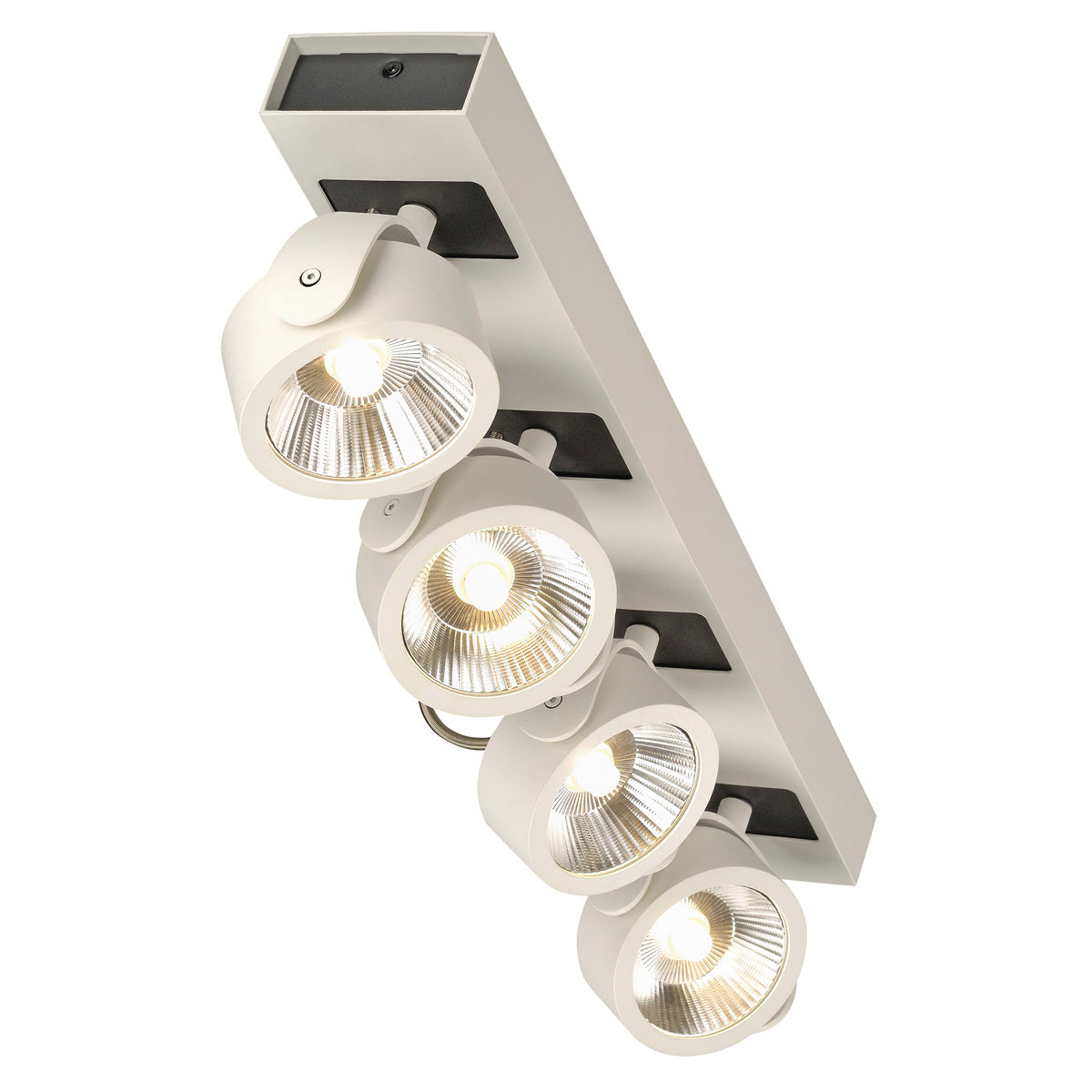 SLV KALU LED 4 Wand- und Deckenleuchte, weiss/schwarz, 3000K, 24°