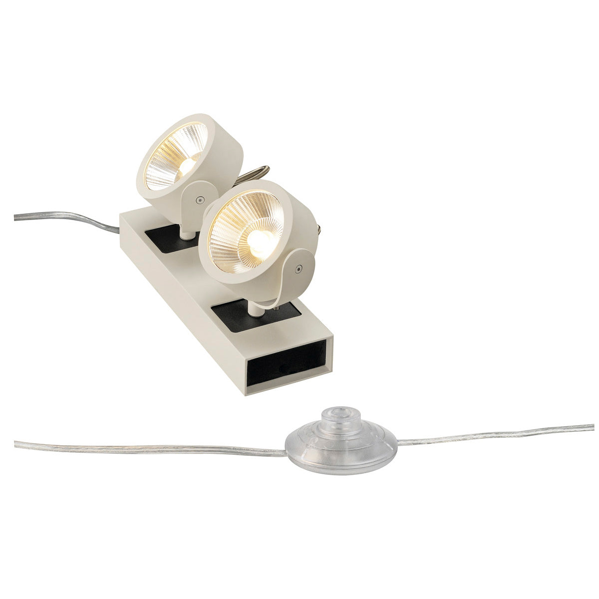 SLV KALU LED 2 FLOOR Bodenleuchte, weiss/schwarz, 3000K, 60°
