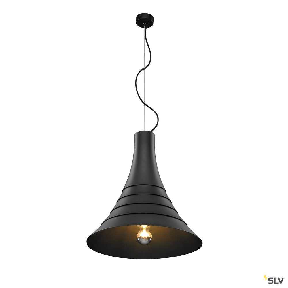 SLV BATO 45 PD, Indoor Pendelleuchte, schwarz, E27, max. 60W
