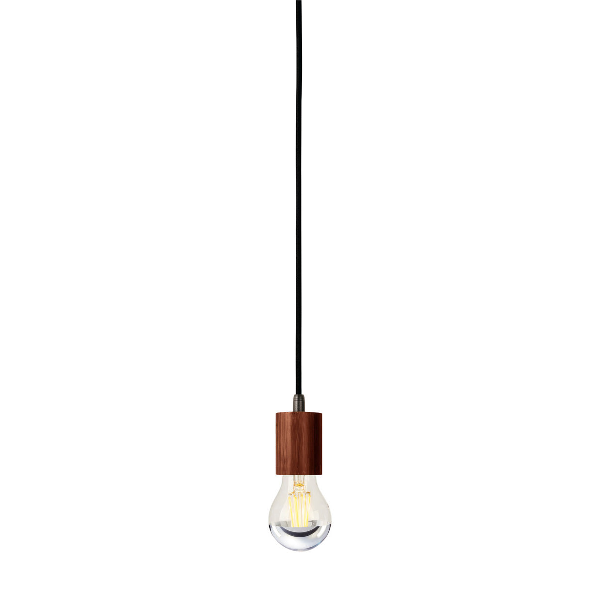 SLV FITU E27 Pendelleuchte, Bambus dunkel, 5m Kabel mit offenem Kabelend, max. 60W