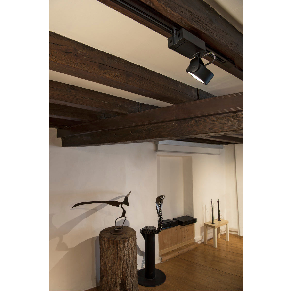 SLV KALU LED Strahler für 1Phasen Hochvolt-Stromschiene, 3000K, schwarz, 24°, inkl. 1 Phasen-Adapter