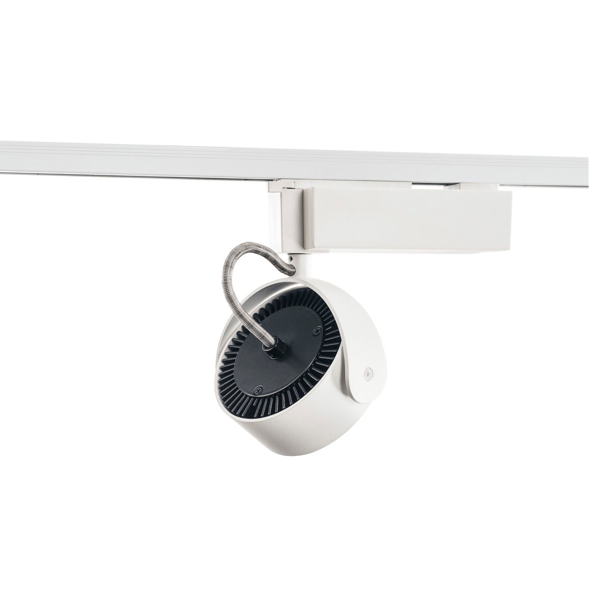 SLV KALU LED Strahler für 1Phasen Hochvolt-Stromschiene, 3000K, weiss/schwarz, 60°, inkl. 1 Phasen-Adapter
