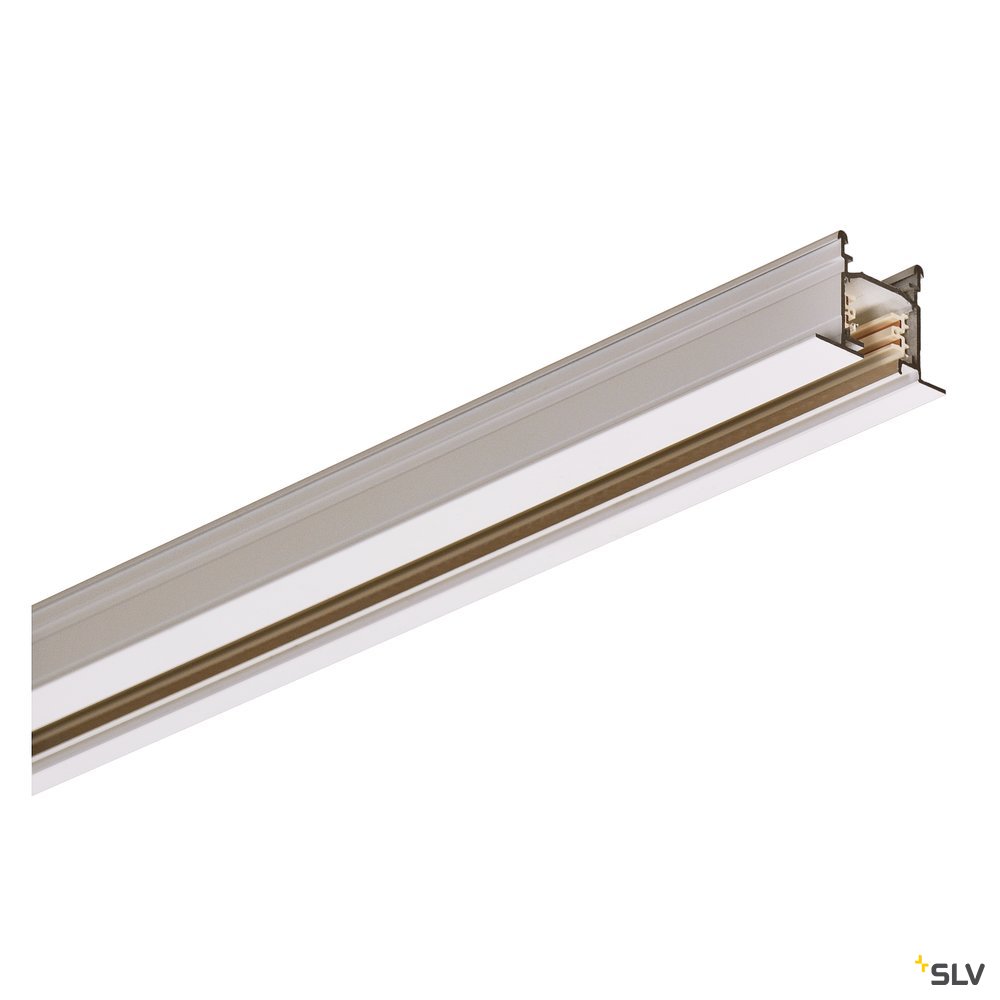 SLV EUTRAC 3-Phasen Einbauschiene, verkehrsweiss, 2m