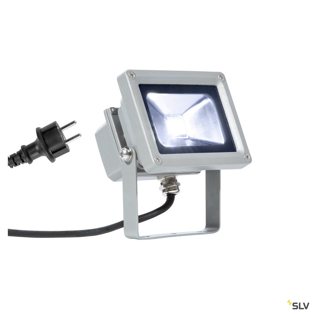 SLV LED OUTDOOR BEAM, silbergrau, 10W, weiss, 100°, IP65