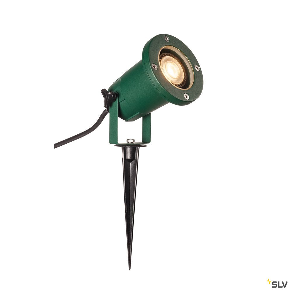 SLV BIG NAUTILUS QPAR51, Outdoor Erdspießleuchte, grün IP65 max. 11W