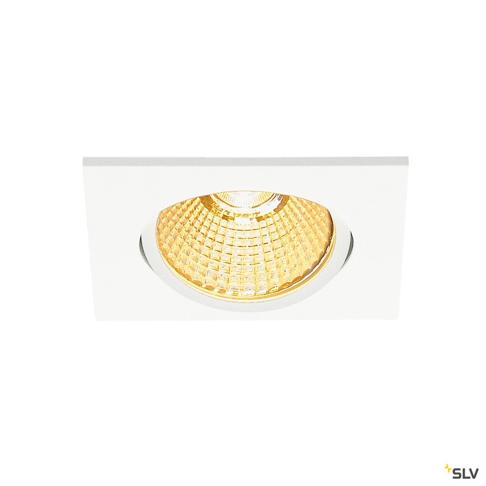 SLV NEW TRIA eckig, LED Indoor Deckeneinbauleuchte, weiß, 1800-3000K, 7,2W