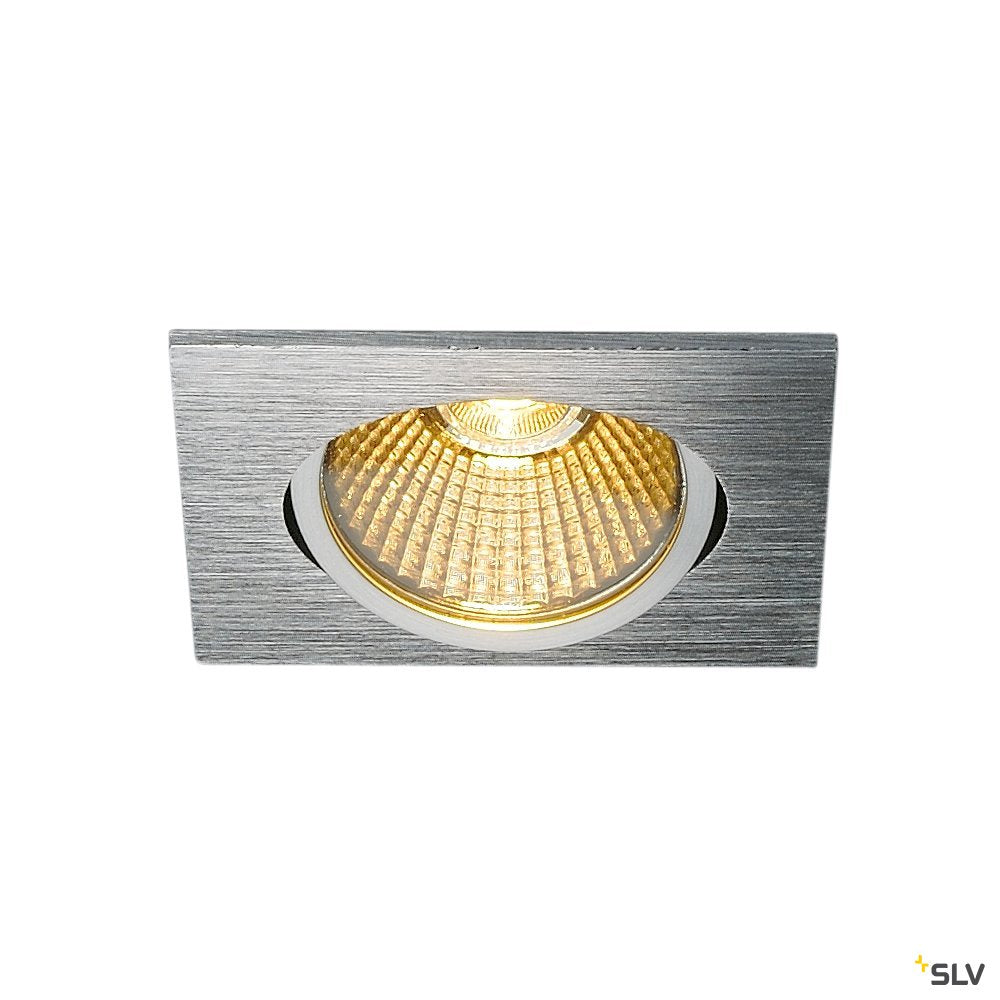 SLV NEW TRIA eckig, LED Indoor Deckeneinbauleuchte, alu gebürstet, 1800-3000K 7,2W
