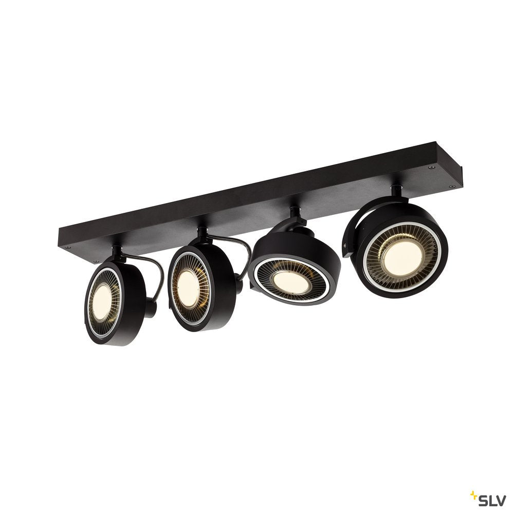 SLV KALU CW, Indoor Wand- und Deckenaufbauleuchte, quad, QPAR111, schwarz, 4x75W