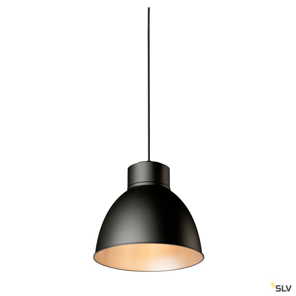 SLV PARA DOME E27, PD, Indoor Pendelleuchte, schwarz, max. 150W