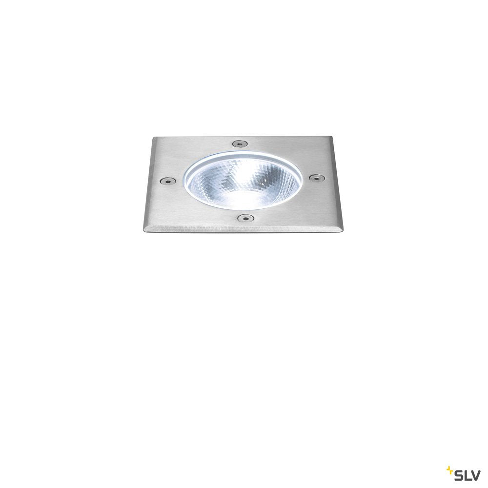 SLV ROCCI Square, Outdoor LED Bodeneinbauleuchte, Edelstahl 316, 4000K, IP67, 8,6W