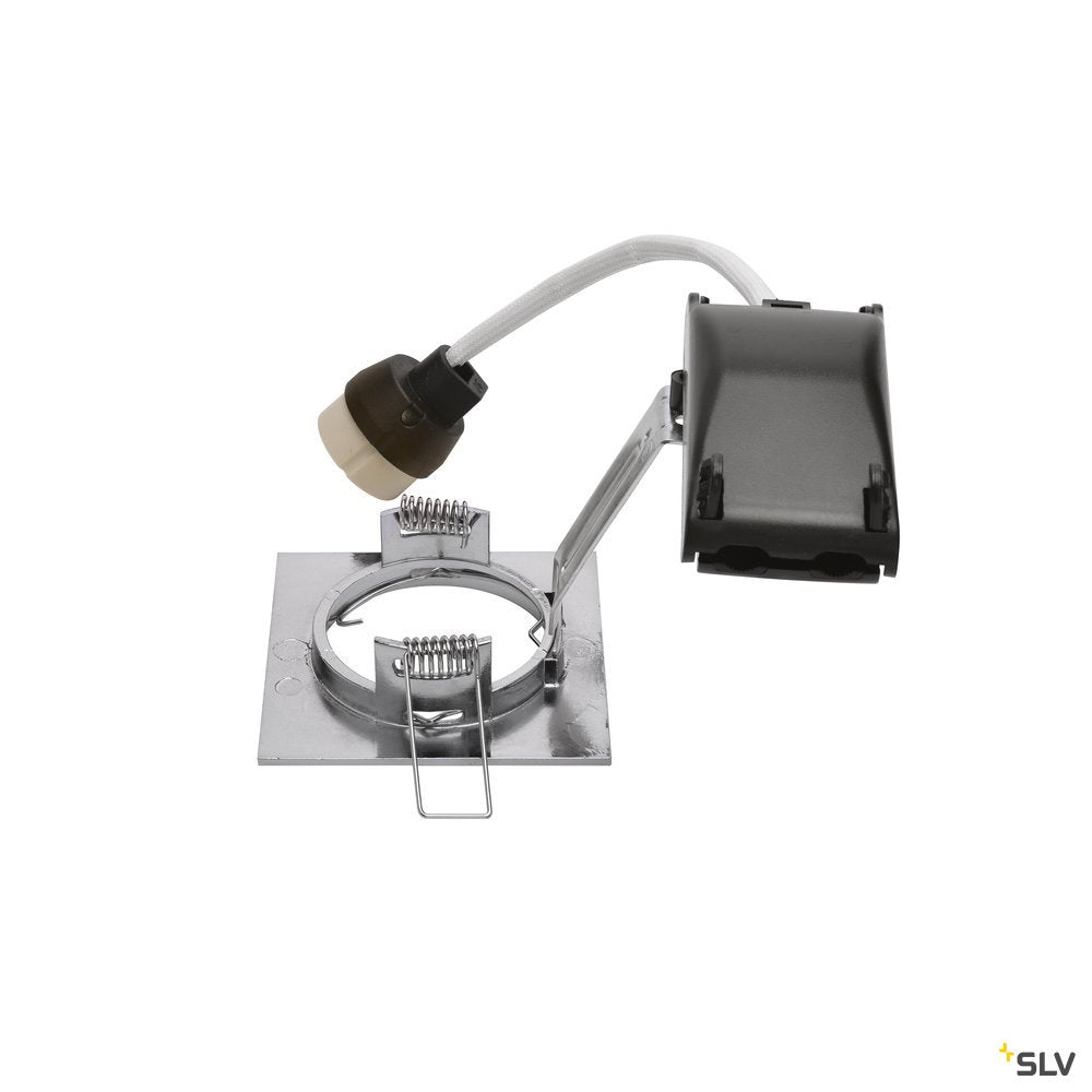 SLV PIKA QPAR51, quadratisch, Indoor Deckeneinbauleuchte, chrom, starr, max. 50W