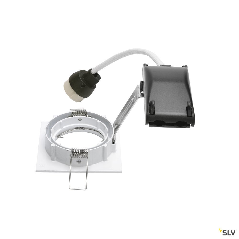 SLV PIKA QPAR51, quadratisch, Indoor Deckeneinbauleuchte, weiß, schwenkbar, max. 50W