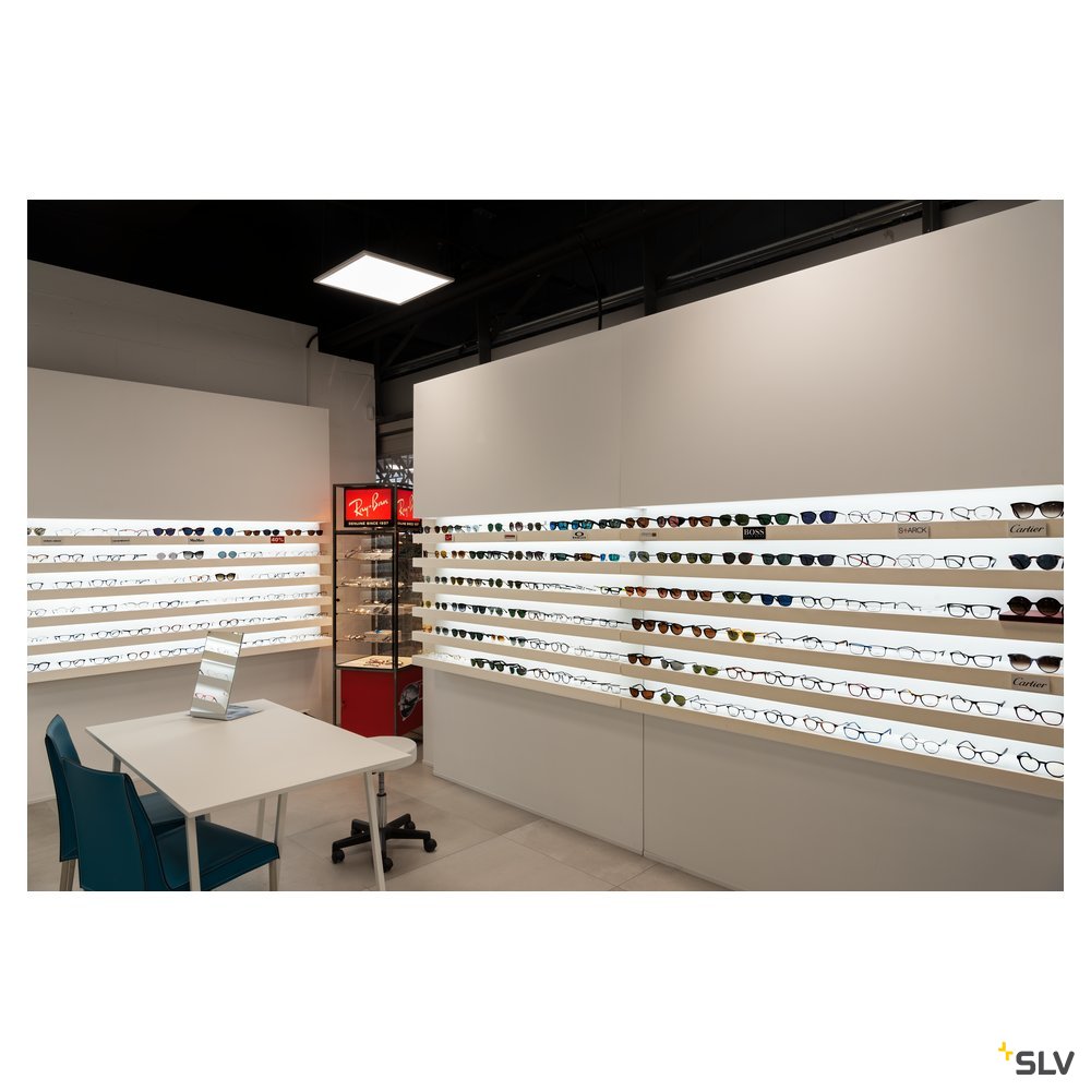SLV LED PANEL 600x600 Indoor LED Deckeneinbauleuchte weiß 4000K UGR<(><<)>19