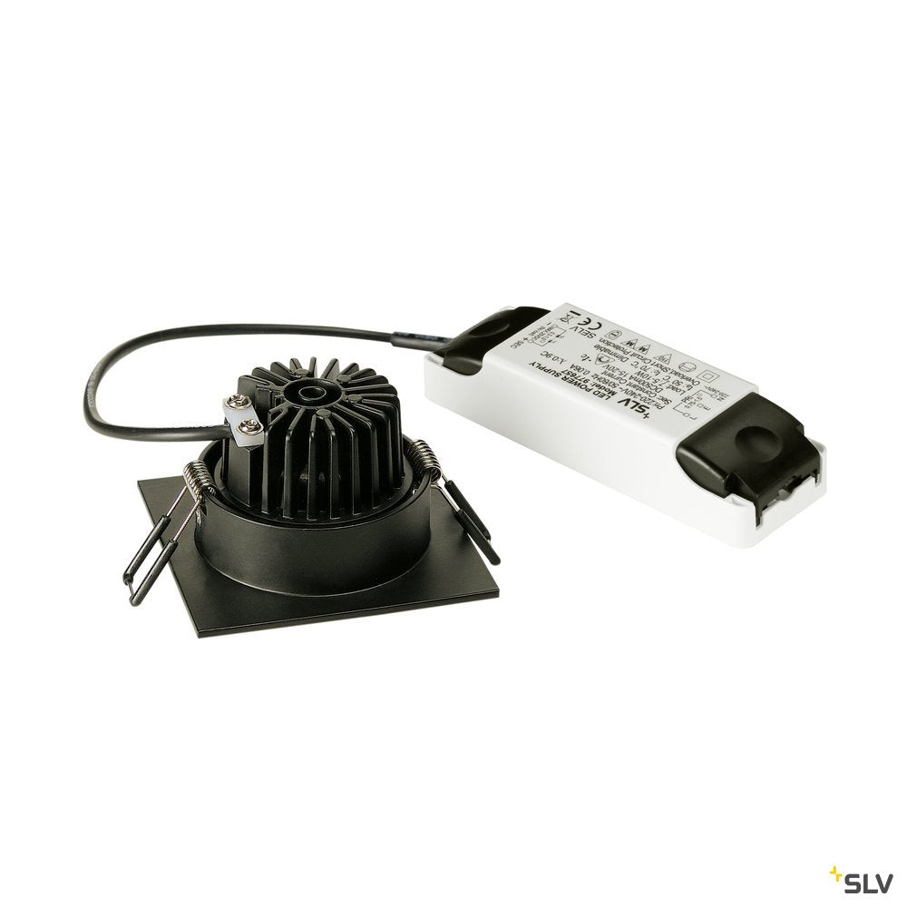 SLV NEW TRIA 68 I CS Indoor LED Deckeneinbauleuchte schwarz 2700K eckig