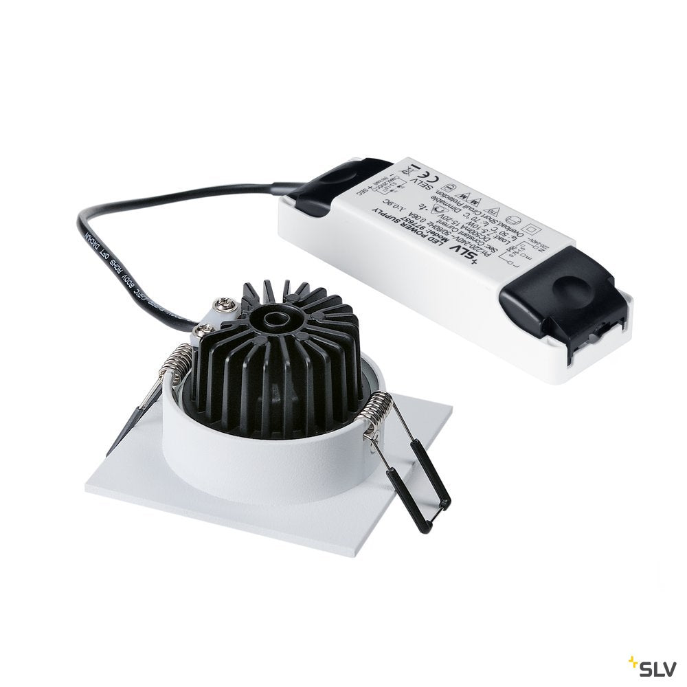 SLV NEW TRIA 68 I CS Indoor LED Deckeneinbauleuchte weiß 2700K eckig