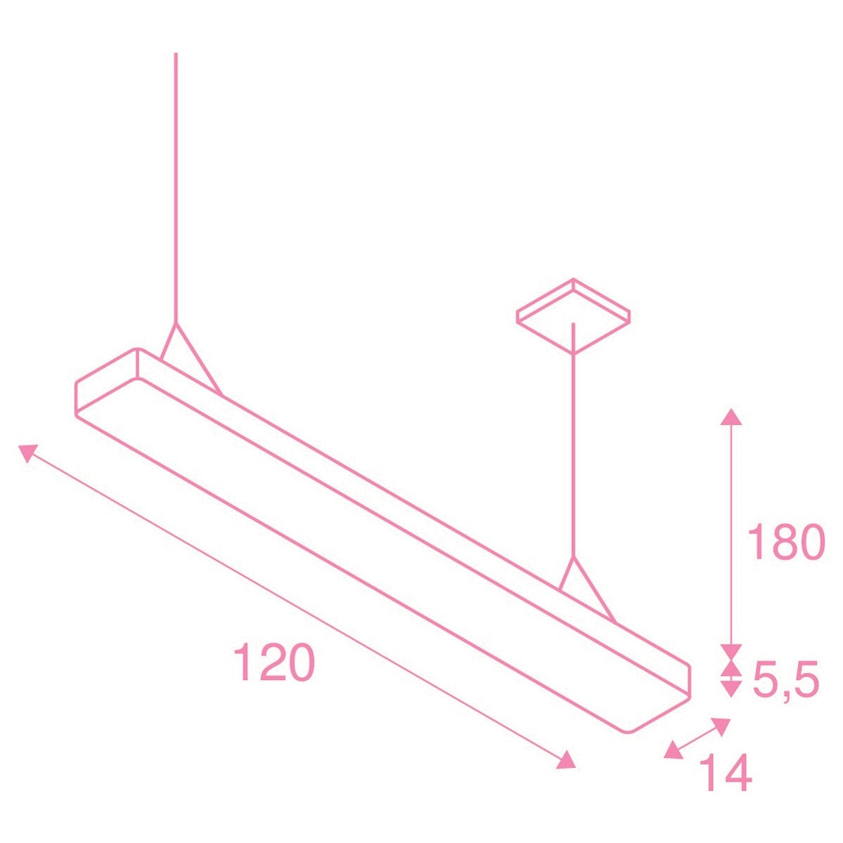 SLV WORKLIGHT PD, Indoor LED Pendelleuchte DALI anthrazit 4000K