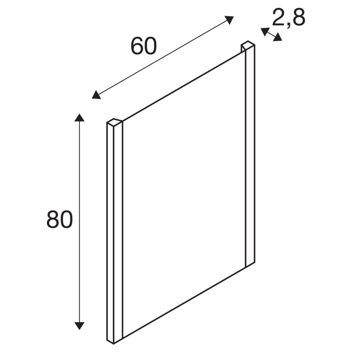 SLV TRUKKO square, Wandaufbauleuchte milchig 24W 3000/4000/6500K
