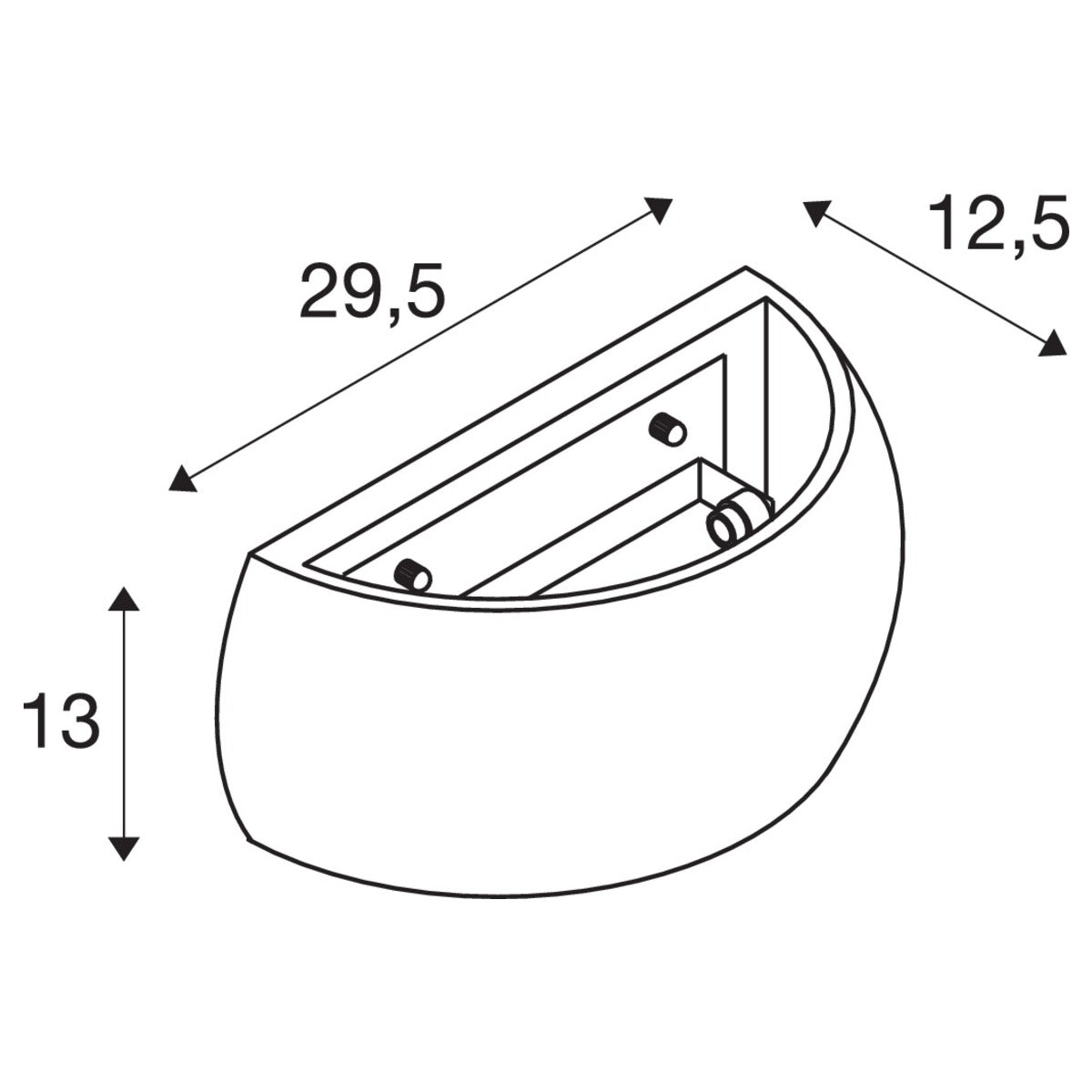 SLV PLASTRA WL CURVED CUTRAIN, Indoor WandaufbauleuchteQT-DE12 weiß