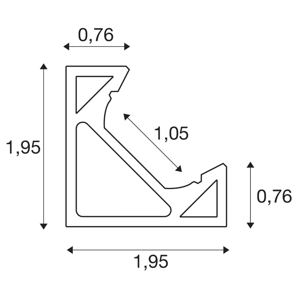 SLV GRAZIA 10 EDGE, 2m weiß