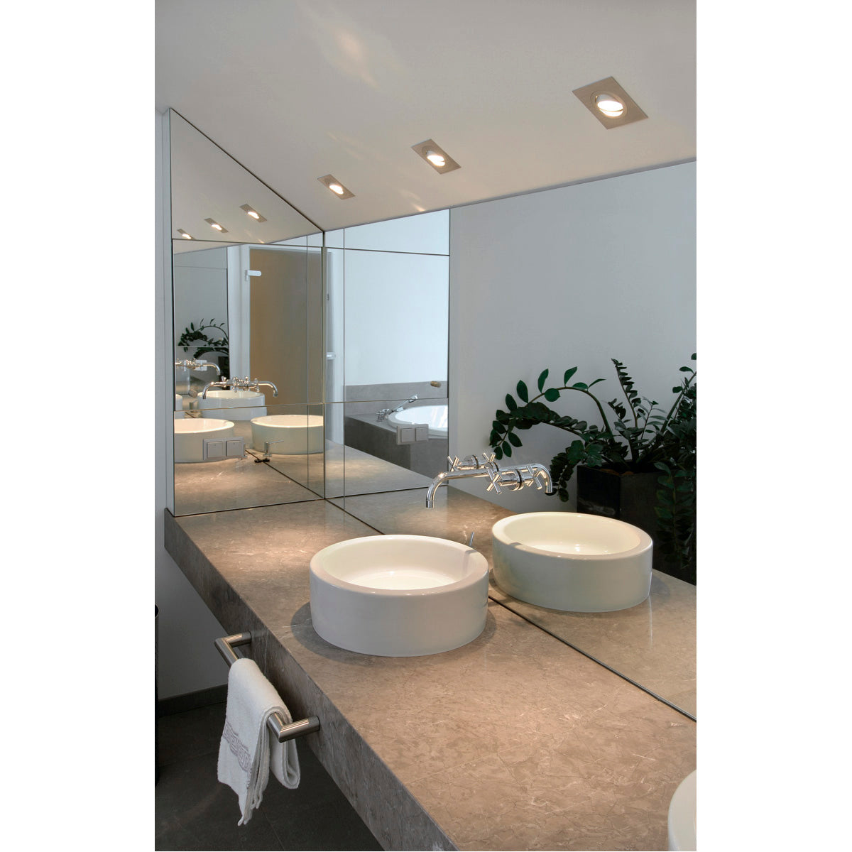 SLV NEW TRIA I MR16 Downlight, eckig, alu brushed, max. 50W, inkl. Clipfedern
