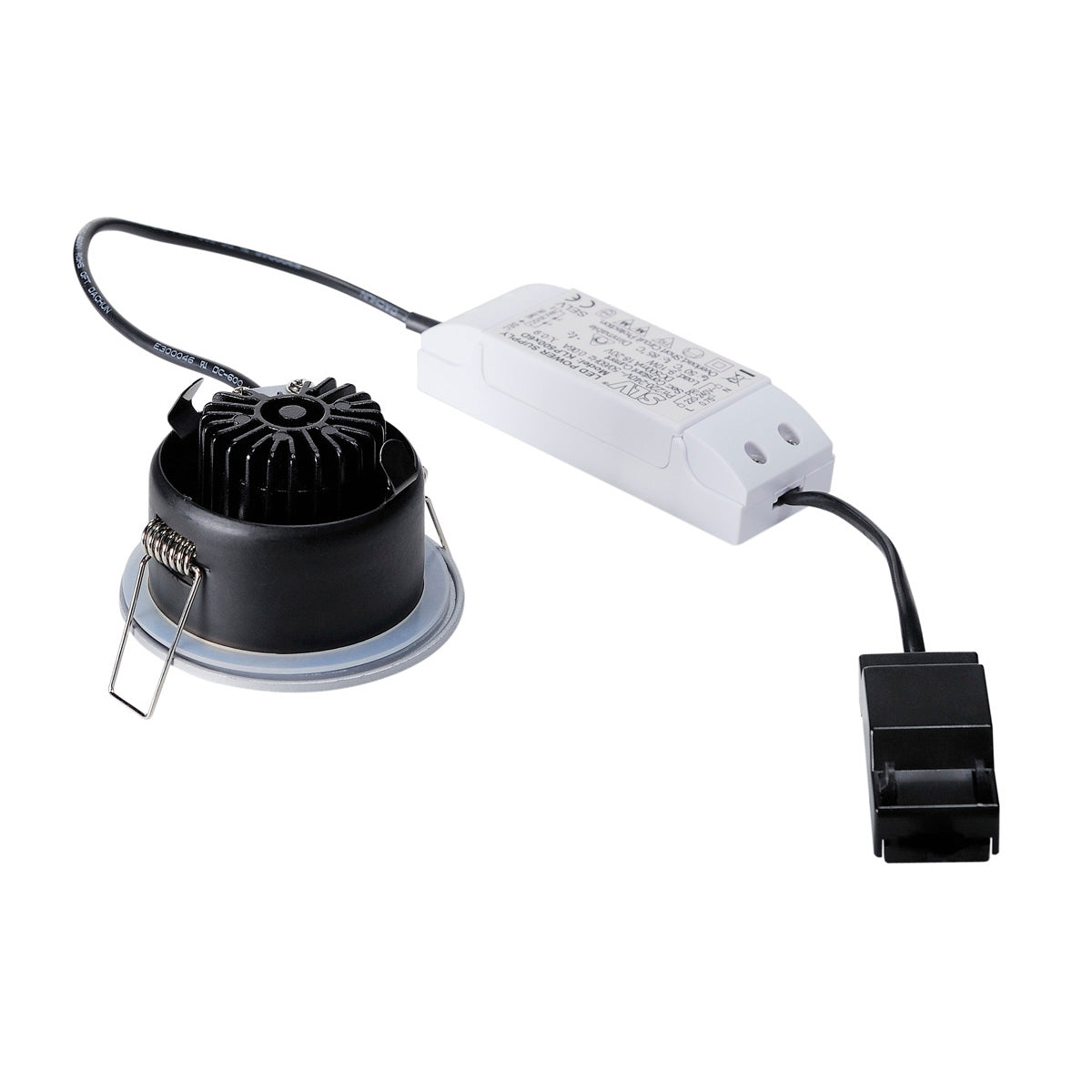 SLV OUT 65 LED DL ROUND Set Down- light, silbergrau, 9W, 38°, 3000K, inkl. Treiber