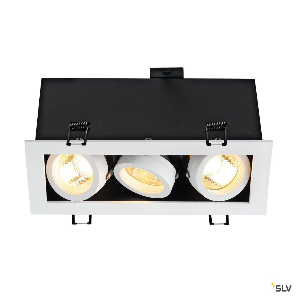 SLV KADUX 3 GU10 Downlight, eckig, mattweiss, max. 3x50W