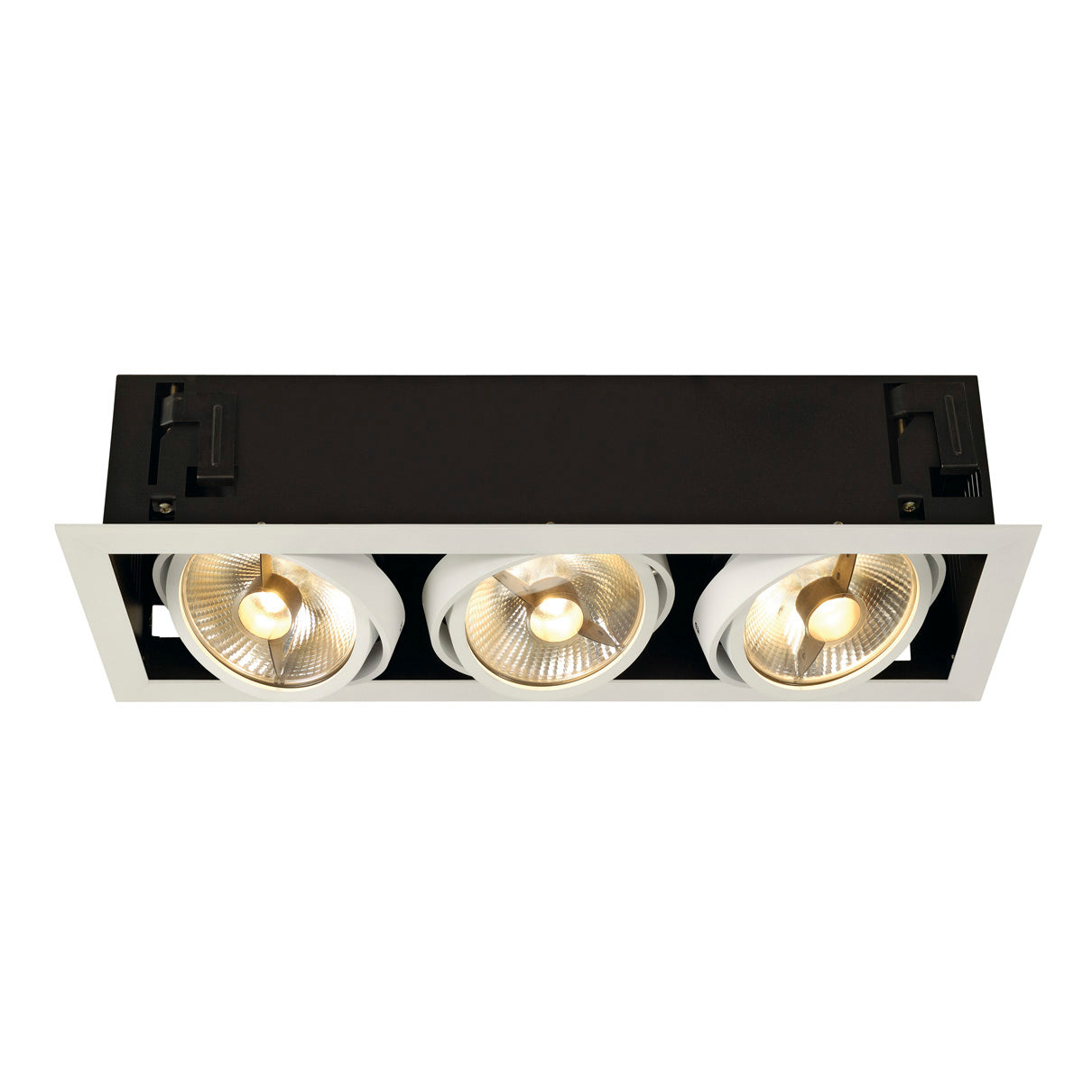 SLV KADUX 3 ES111 Downlight, eckig, mattweiss, max. 3x75W