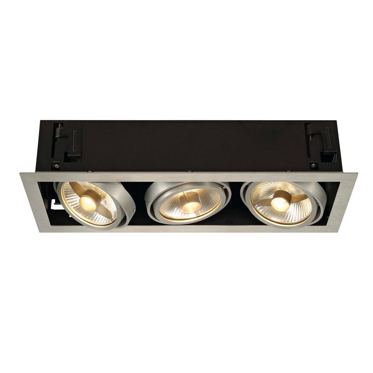 SLV KADUX 3 ES111 Downlight, eckig, alu brushed, max. 3x75W