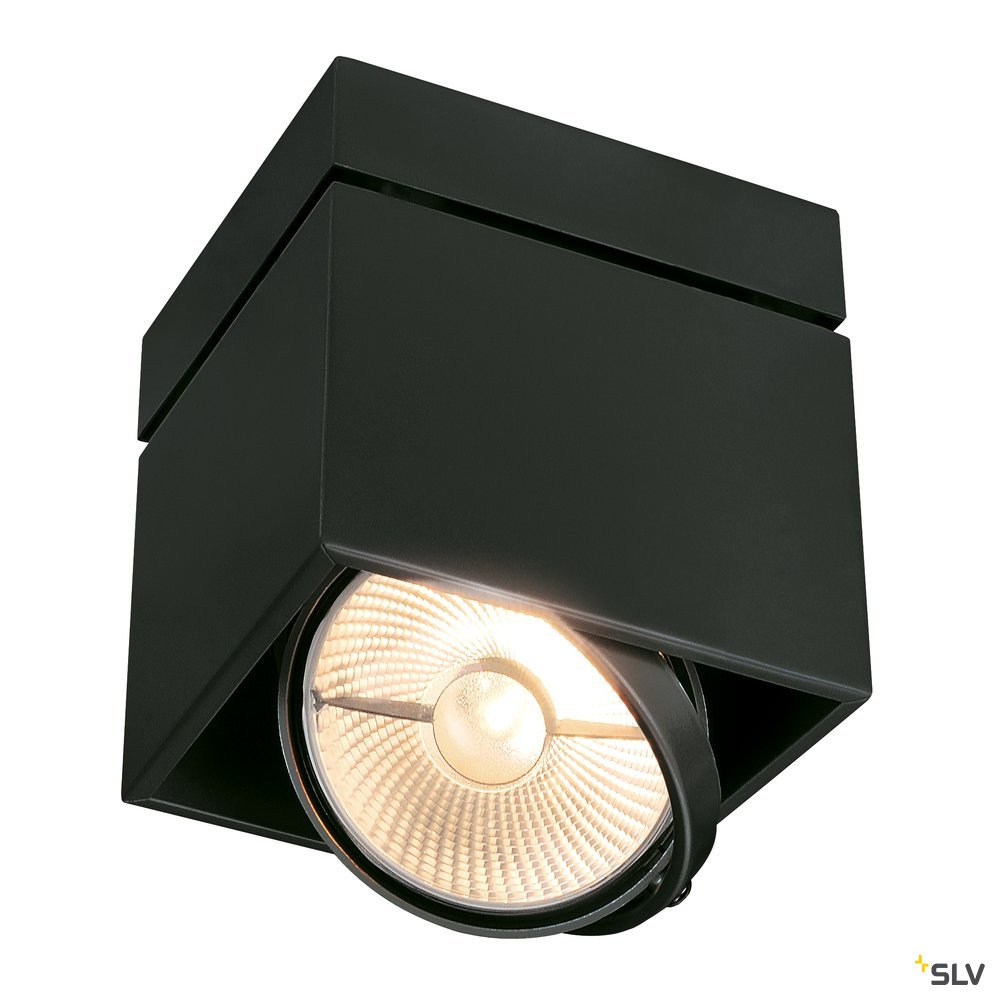SLV KARDAMOD SURFACE SQUARE ES111 SINGLE Deckenleuchte, eckig, schwarz, GU10, max. 75W