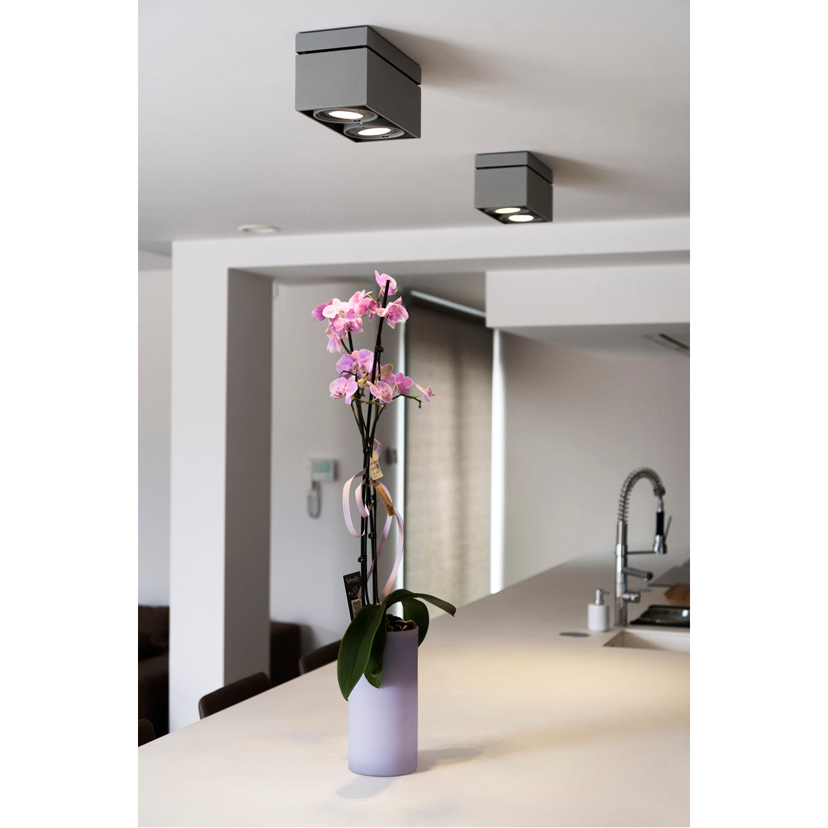 SLV Deckenleuchte KARDAMOD SUR ES111 eckig gr 2xGU10 2x75W