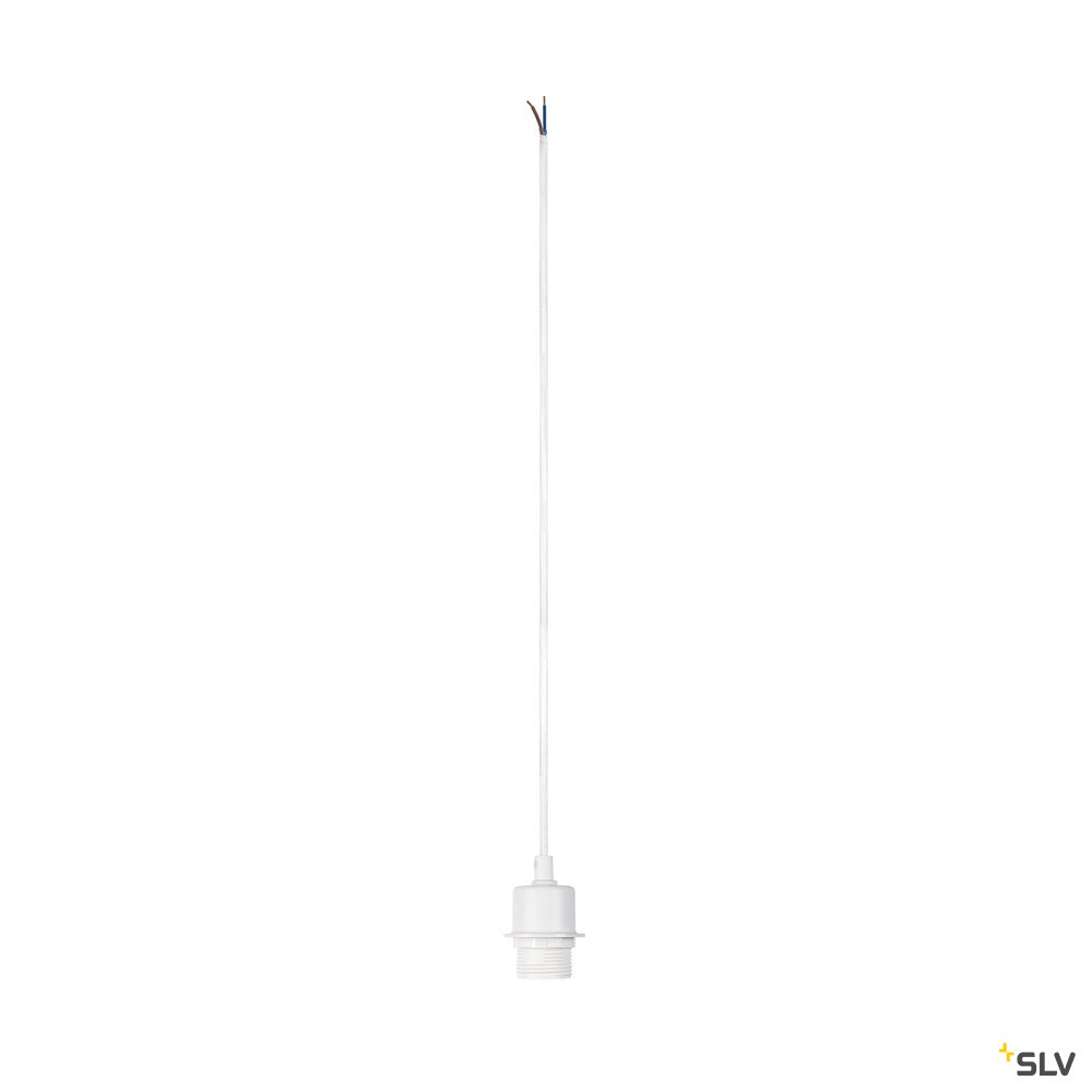 SLV FENDA E27 Pendelleuchte, weiss, ohne Rosette, ohne Schirm