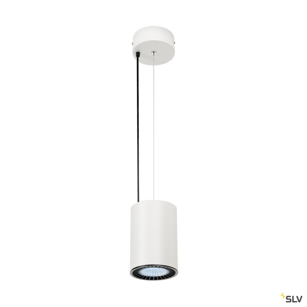 SLV SUPROS PD Pendelleuchte, rund, weiß, 3000lm 4000K SLM LED, 60° Reflektor