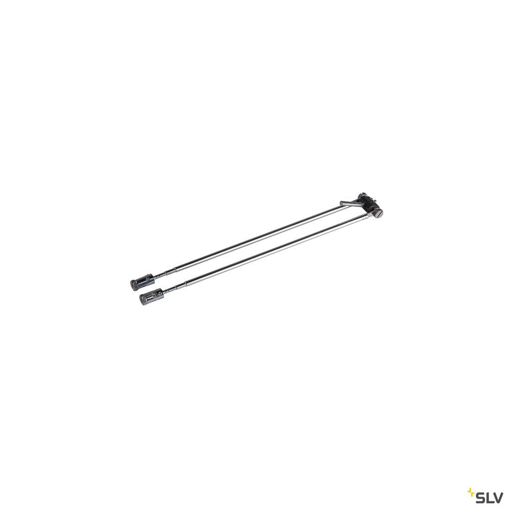 SLV TELESKOP, Seilleuchte für TENSEO Niedervolt-Seilsystem, QR-C51, chrom, B/H/T 4,5/21-52/1 cm