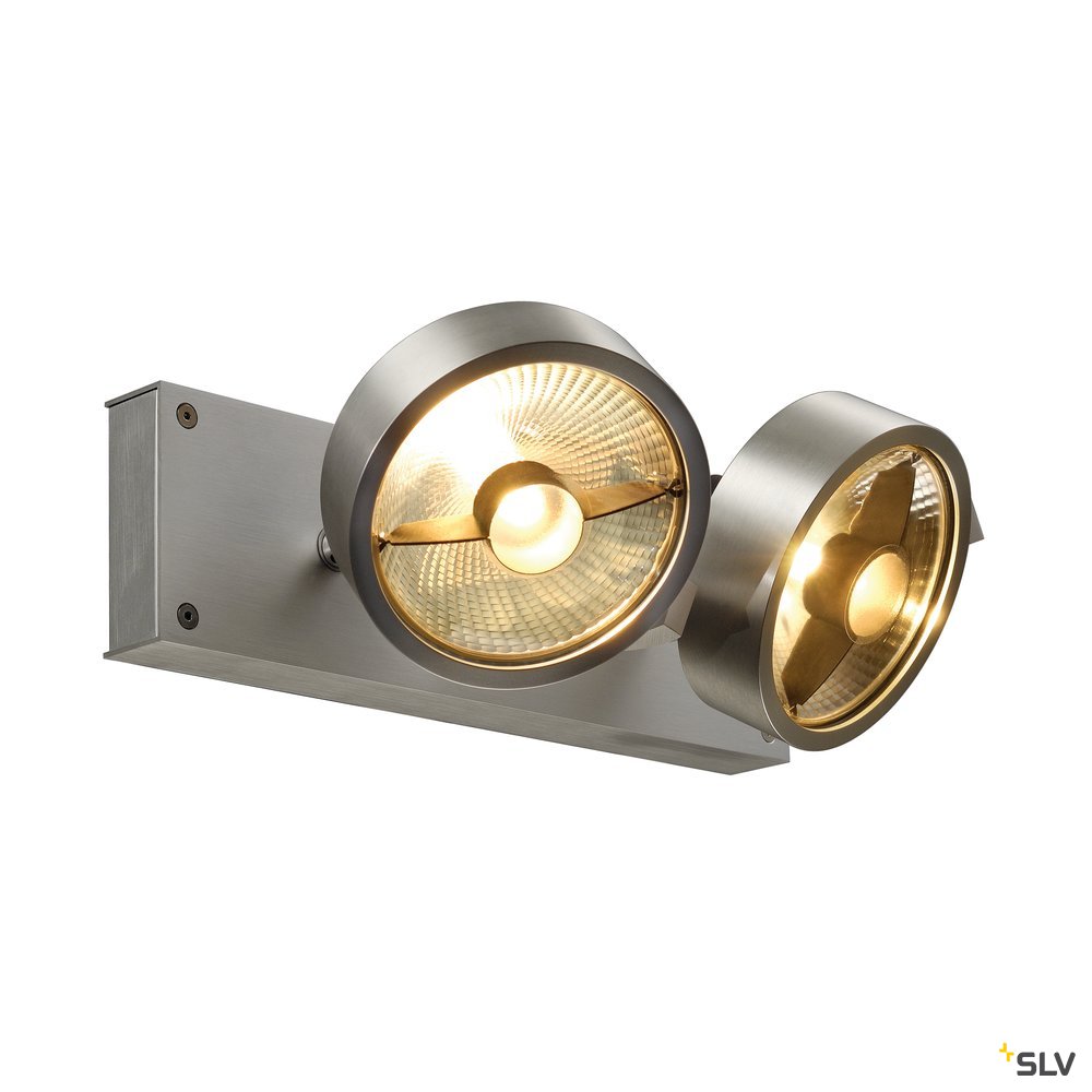 SLV KALU 2 QPAR Deckenleuchte, alu-gebürstet, ES111, max. 2x75W