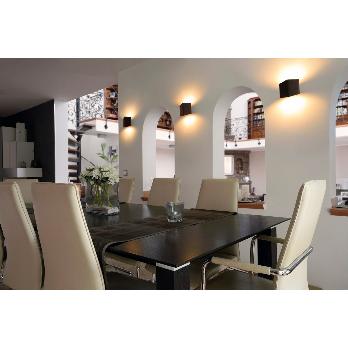 SLV CARISO LED Wandleuchte 1, schwarz/ messing, 7,5W LED, 3000K