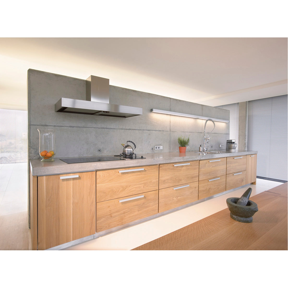 SLV Q-LINE WALL Wandleuchte, alu natur / anthrazit, T5 ESL, 35W
