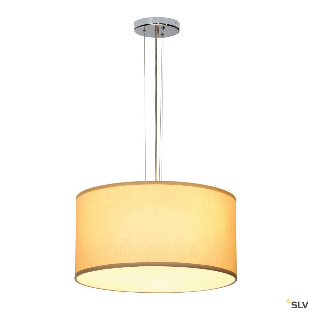 SLV SOPRANA Pendelleuchte, PD-5, rund, beiges Textil, 3xE27, max. 3x60W