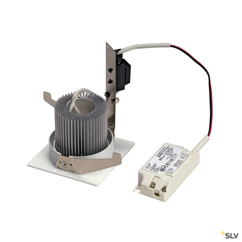 SLV CONTONE Downlight, schwenkbar, eckig, weiss, 13W LED, warmweiss