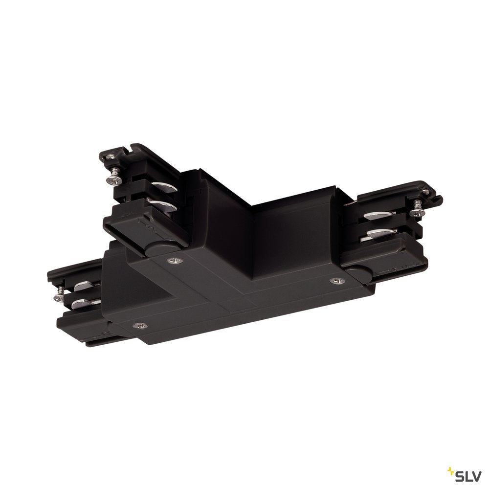 SLV T-Verbinder für S-TRACK 3P.- Schiene, Erde, R-Version, schwarz