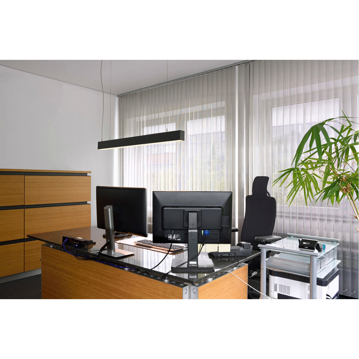 SLV GLENOS Pendelleuchte, mattschwarz, 1m, 52W, 3000K